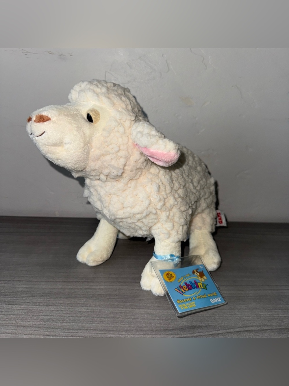 GANZ Webkinz FLEECY SHEEP HM435 Plush NWT Pet Of The Month SEALED CODE 2009 Y2K